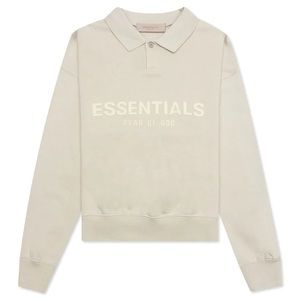 ESSENTIALS KID'S L/S POLO - WHEAT